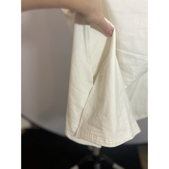 By Egreis Off-white Knit Dress with An Asymmetrical Hem- x Small NWT - Picture 8 of 13